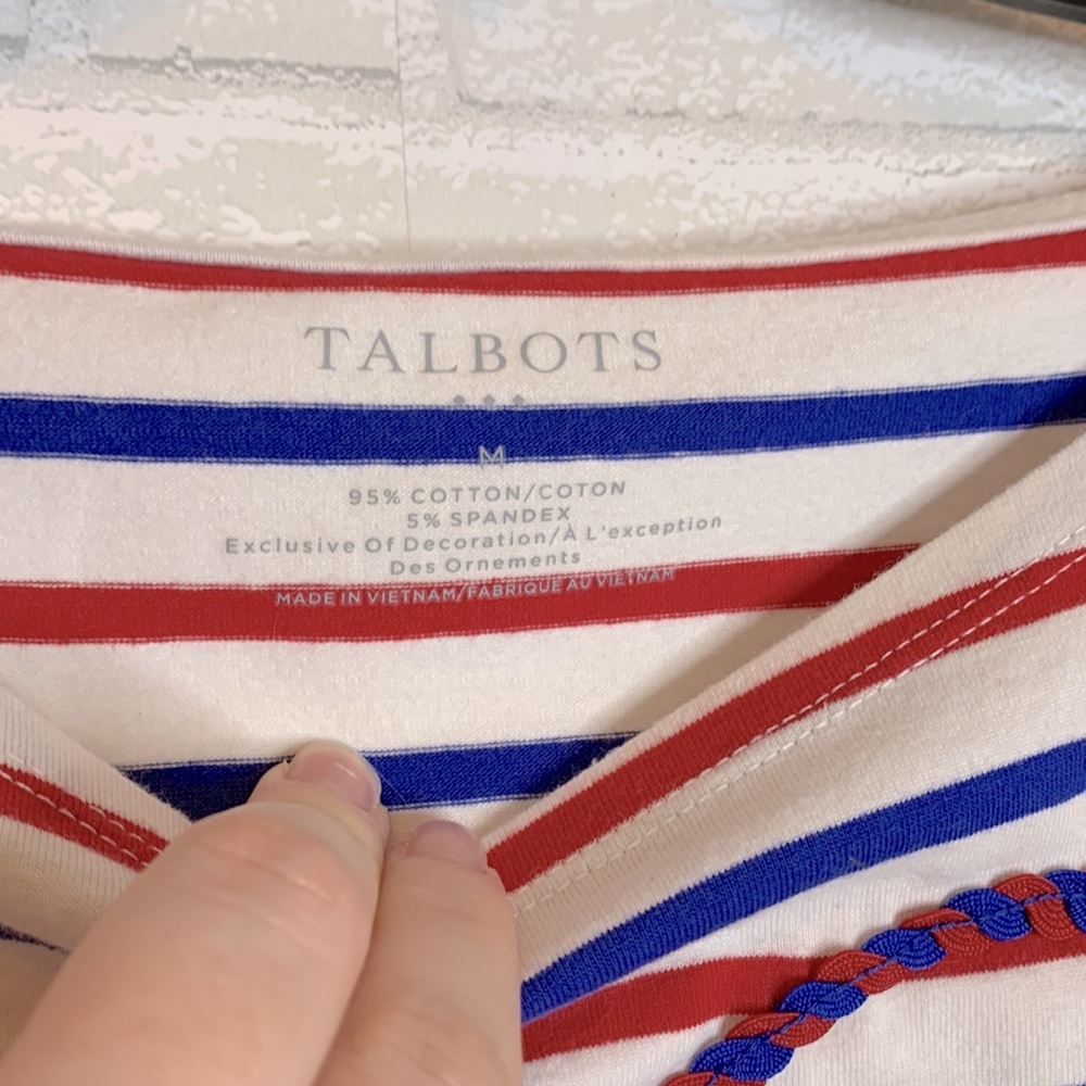 Talbots Striped Top - Picture 3 of 4